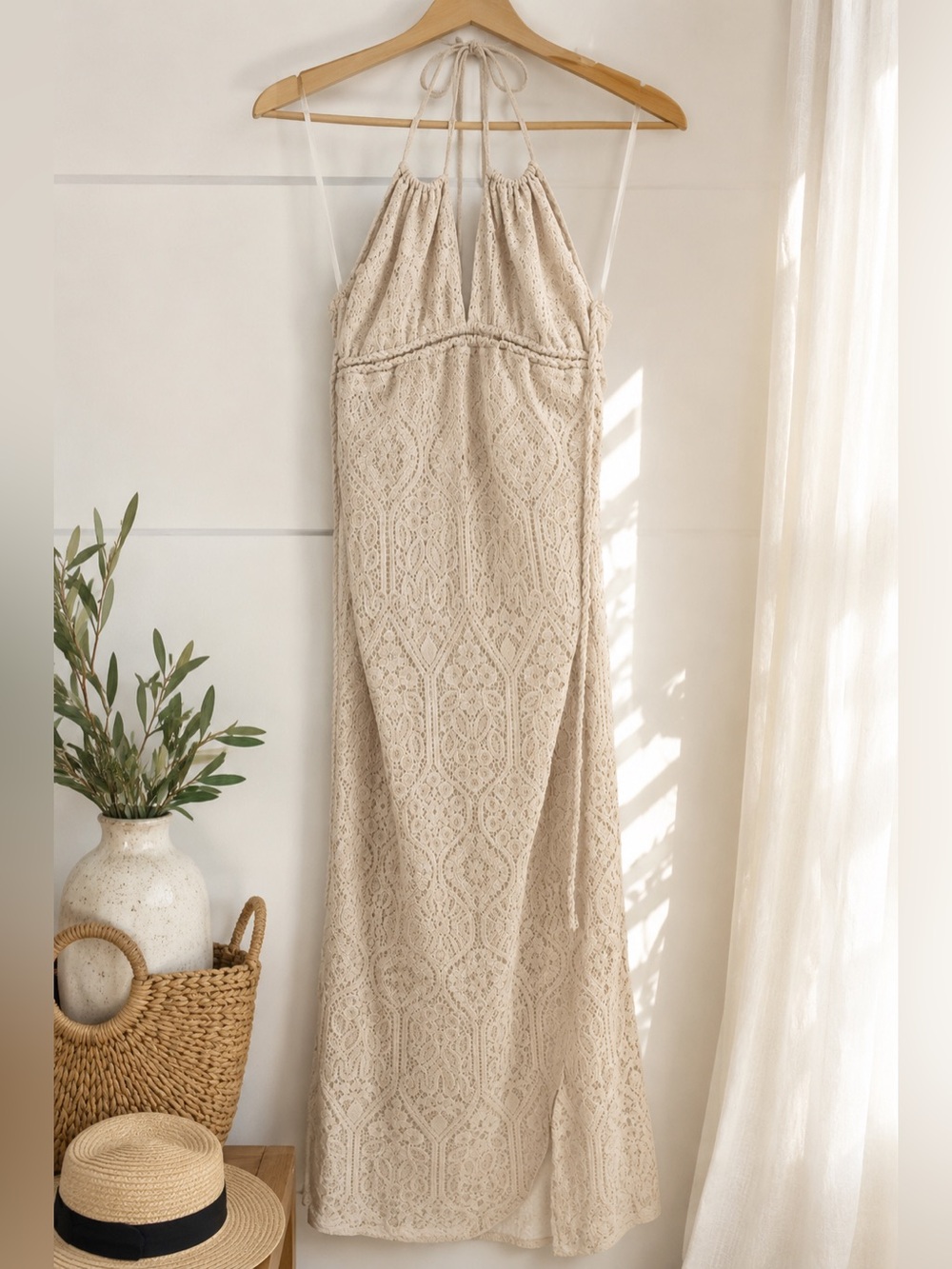 Lovestitch Lace halter Maxi NWOT